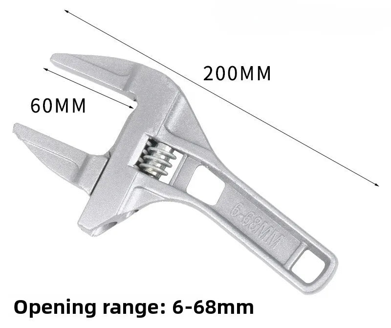 Adjustable Aluminum Open End Wrench – Plumbing Faucet Tool Adjustable Wrench Babs Flat Mouth