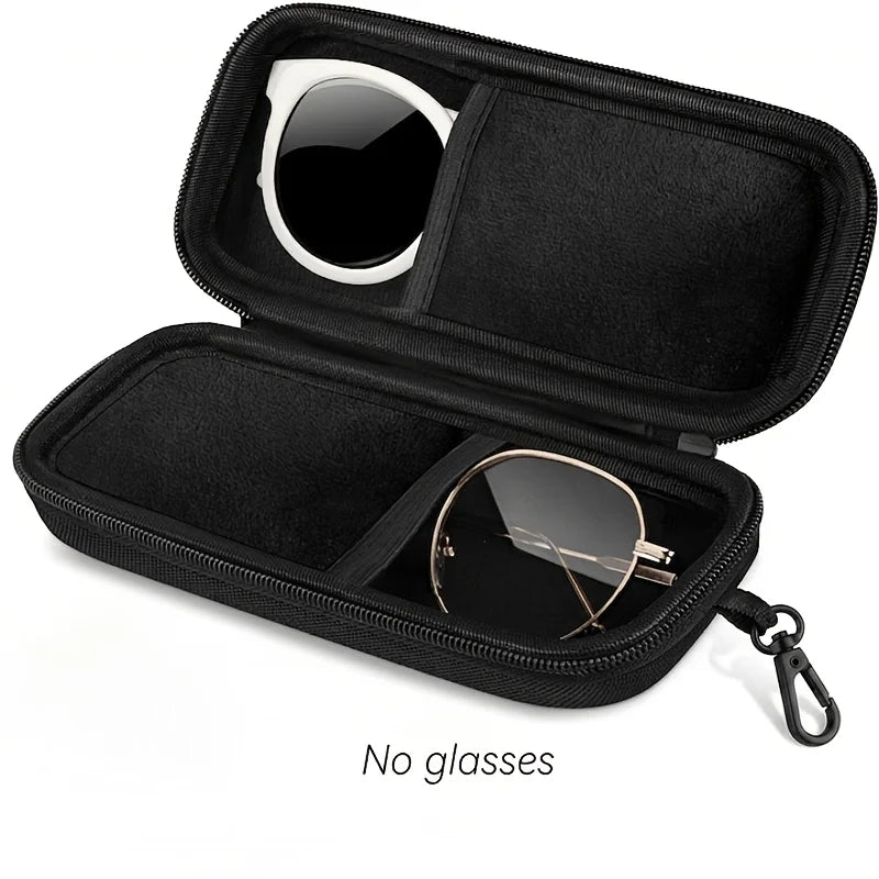 Double Hard-Shell Eyeglasses Case – Dual Sunglasses Organizer Eyeglasses Case Babs Black