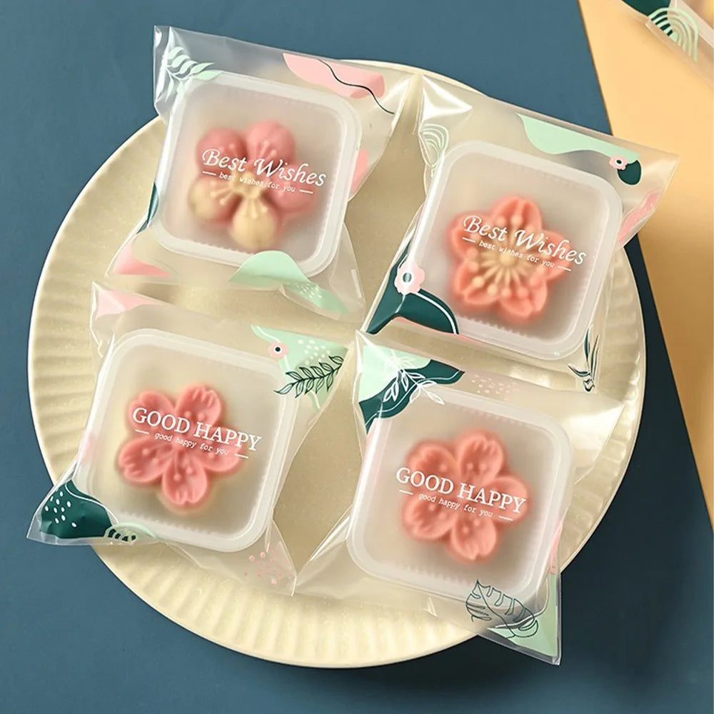 100pcs Frosted Mooncake Cookie Packaging Bags – Food Grade Food Packaging Bags Babs -M 5x5x5cm