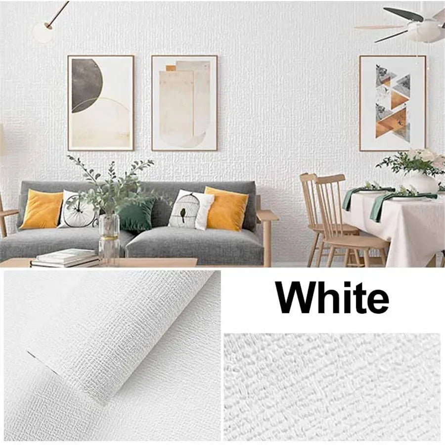 3D Linen Peel & Stick Wallpaper – Waterproof Self-Adhesive Roll Peel & Stick Wallpaper Babs