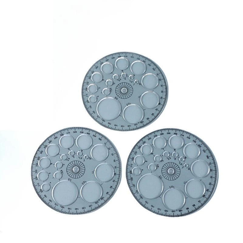 10PCS 360° Full Circle Protractor Plastic Ruler for Students Circle Protractor Set Babs