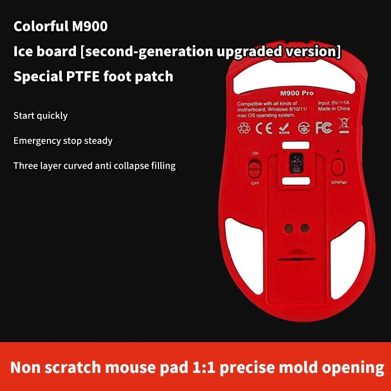 Mouse Feet Stickers for DELUX M900/M900 Pro | Non-Slip Skates Mouse Feet Stickers Babs