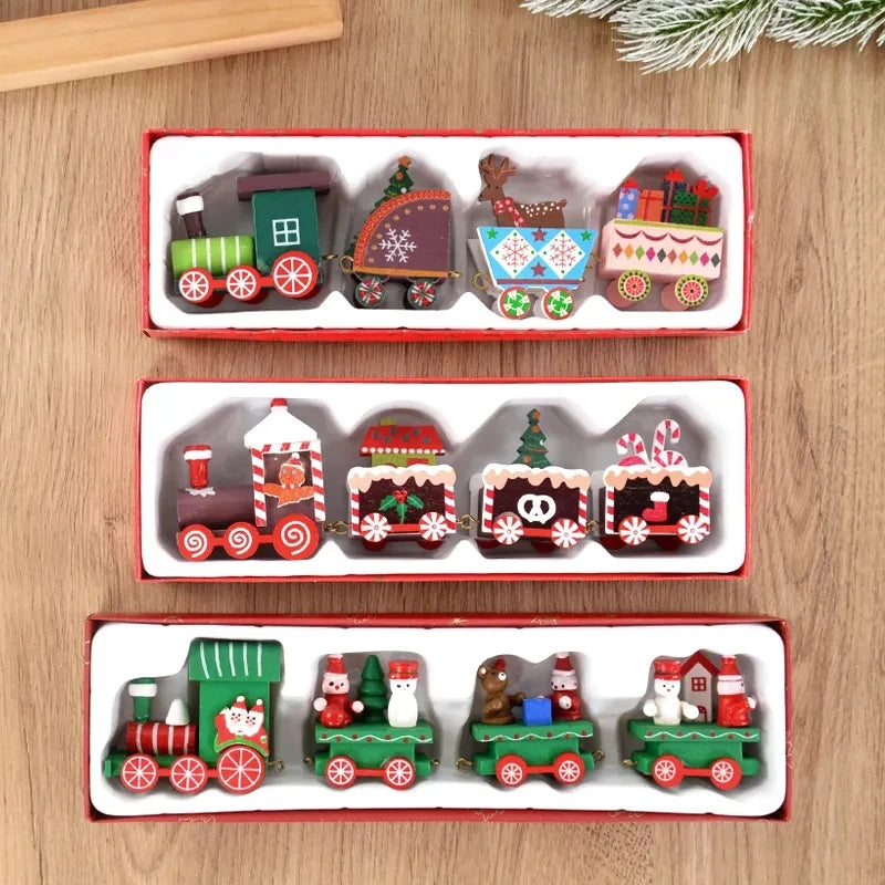 Christmas Wooden Train Ornament – Xmas Decor & Kids Gift Christmas Ornament Babs
