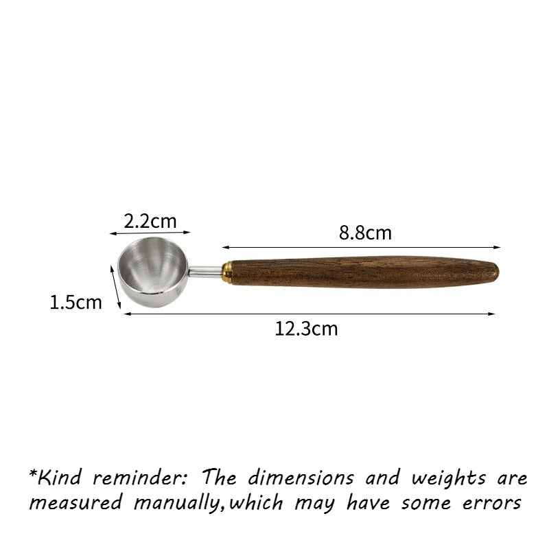 Wooden Handle Stainless Steel Measuring Spoons – Kitchen Scoop Measuring Spoons Babs S 4ML