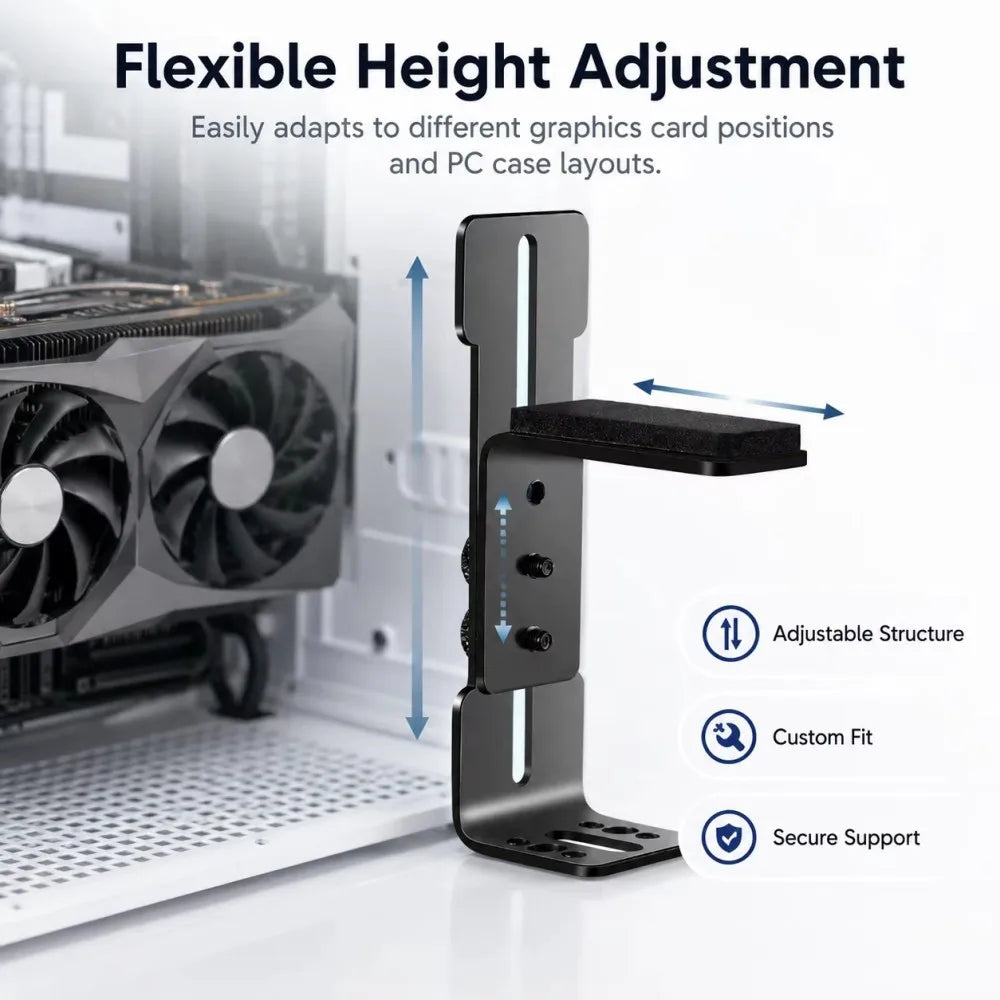 Adjustable GPU Holder Graphics Card Bracket ITX/ATX PC Cases GPU Support Bracket Babs