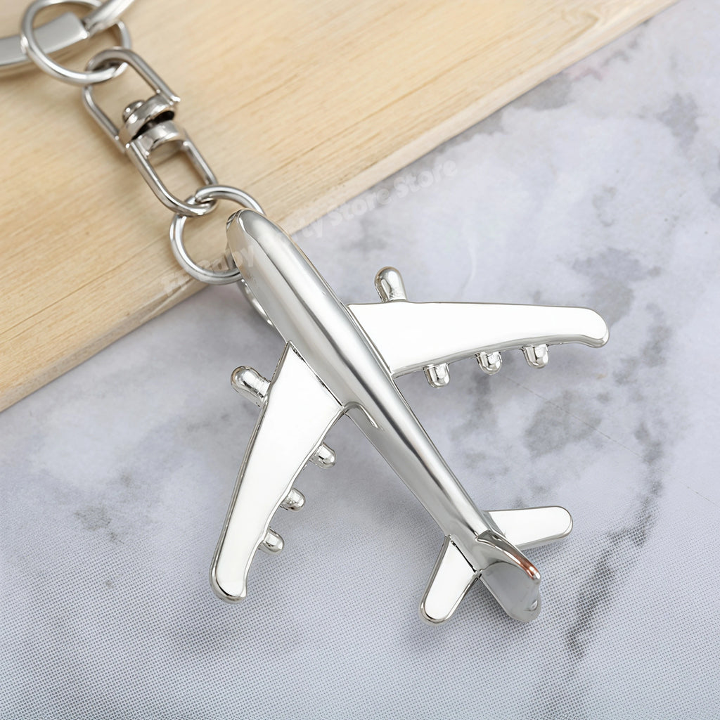 Retro 3D Airplane Keychain – Aircraft Model Souvenir & Gift Novelty Keychain Babs