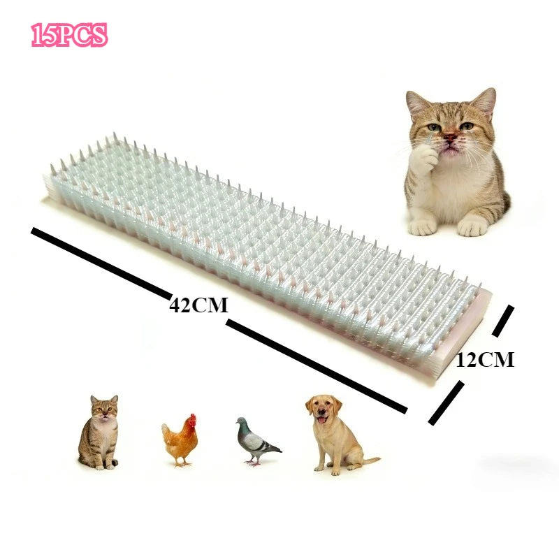5-Pack Plastic Bird & Cat Deterrent Spikes – Fence & Wall Bird Deterrent Spikes Babs 12CM