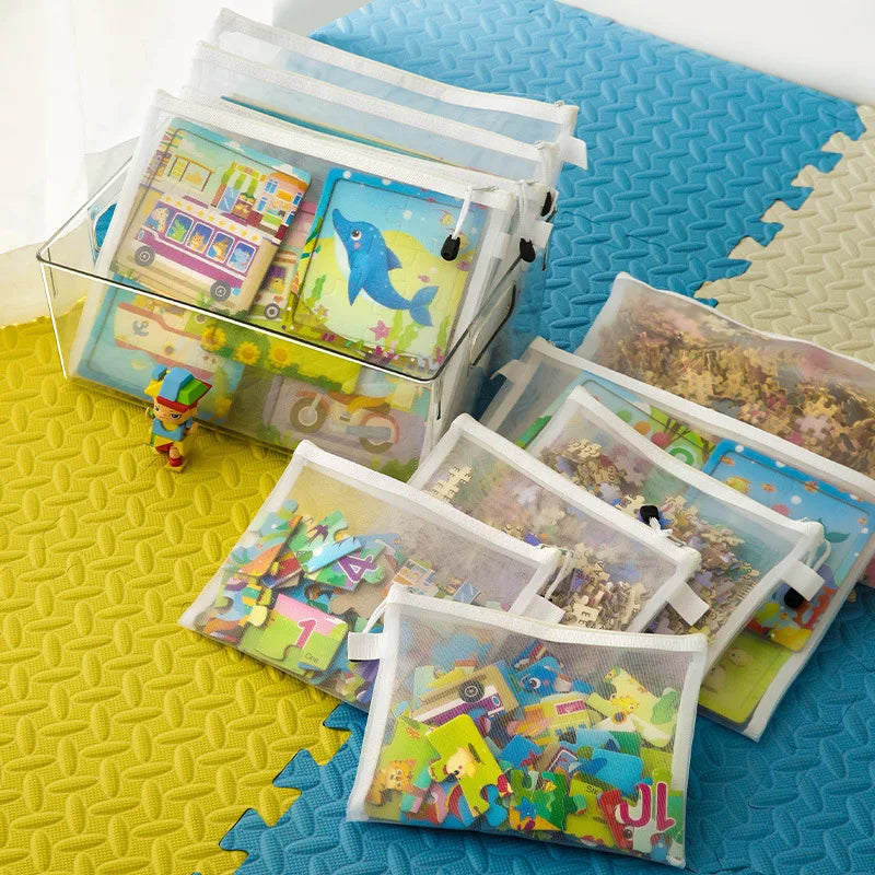 A4/A5/A6 Mesh Zipper Pouches – Clear Document Storage Bags Mesh Zipper Pouch Babs