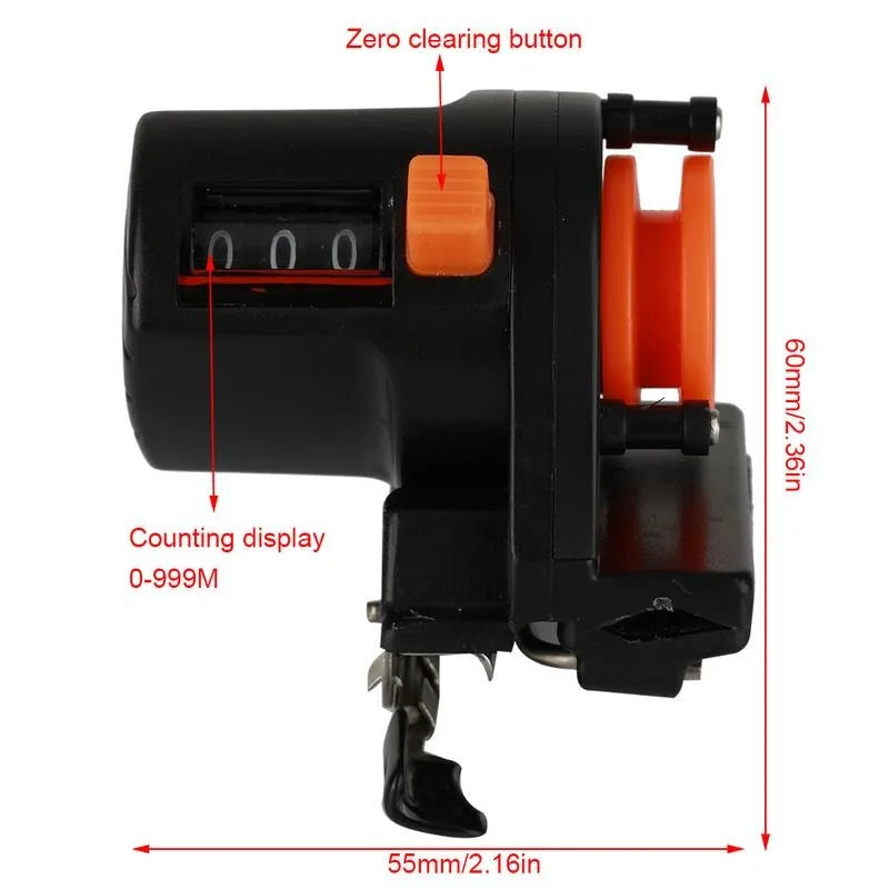 Fishing Line Depth Counter 0–999M Tackle Length Gauge Tool Fishing Line Counter Babs