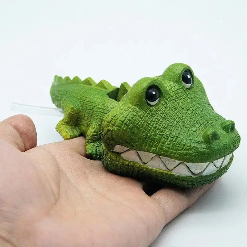 Aquarium Crocodile Ornament – Bubble Air Aerator Fish Tank Decor Aquarium Ornament Babs