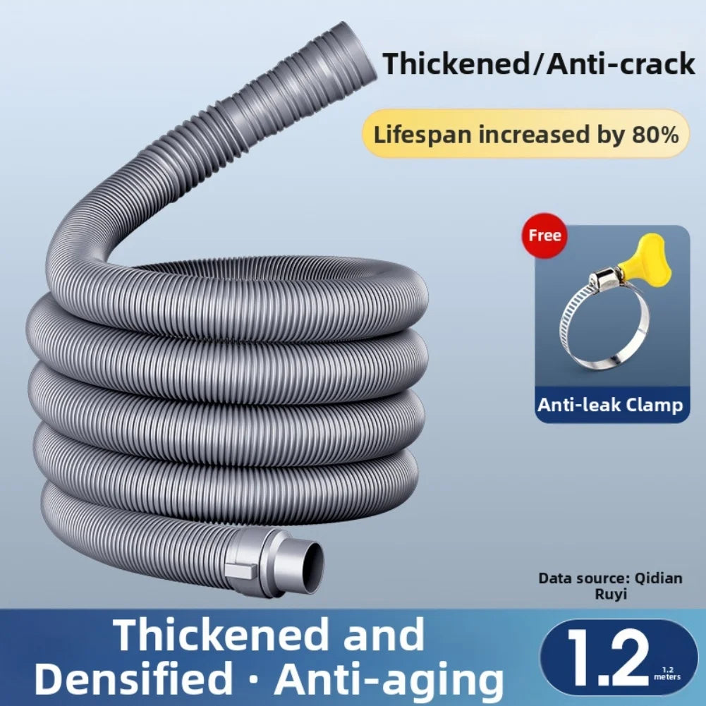 Washing Machine Drain Hose Extension 1M/1.2M/5M + Clamp Drain Hose Extension Babs 1.2m