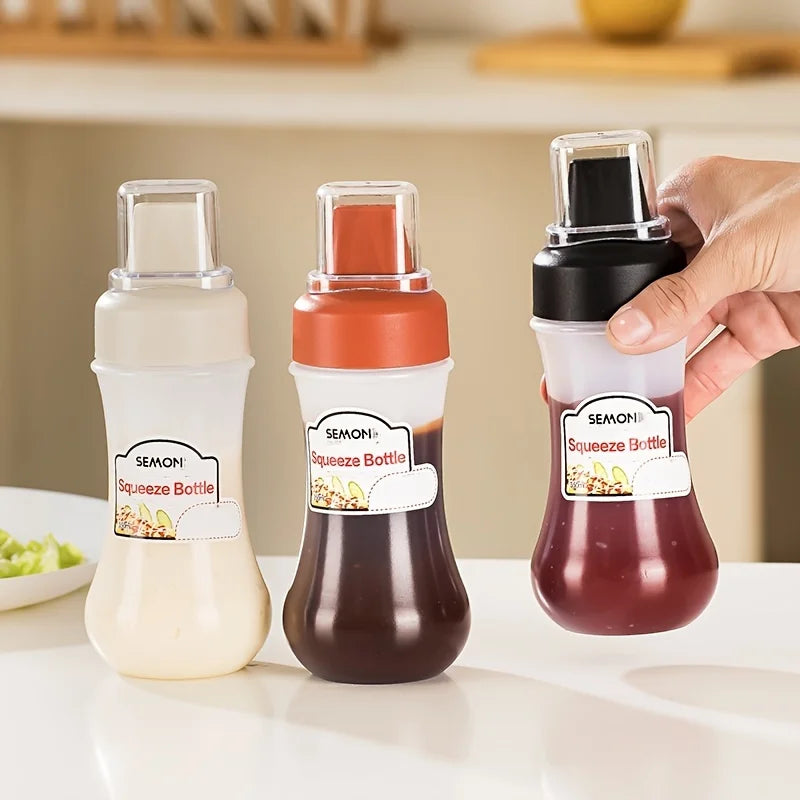 Leak-Proof Squeeze Sauce Bottle | Refillable Condiment Dispenser Condiment Squeeze Bottle Babs