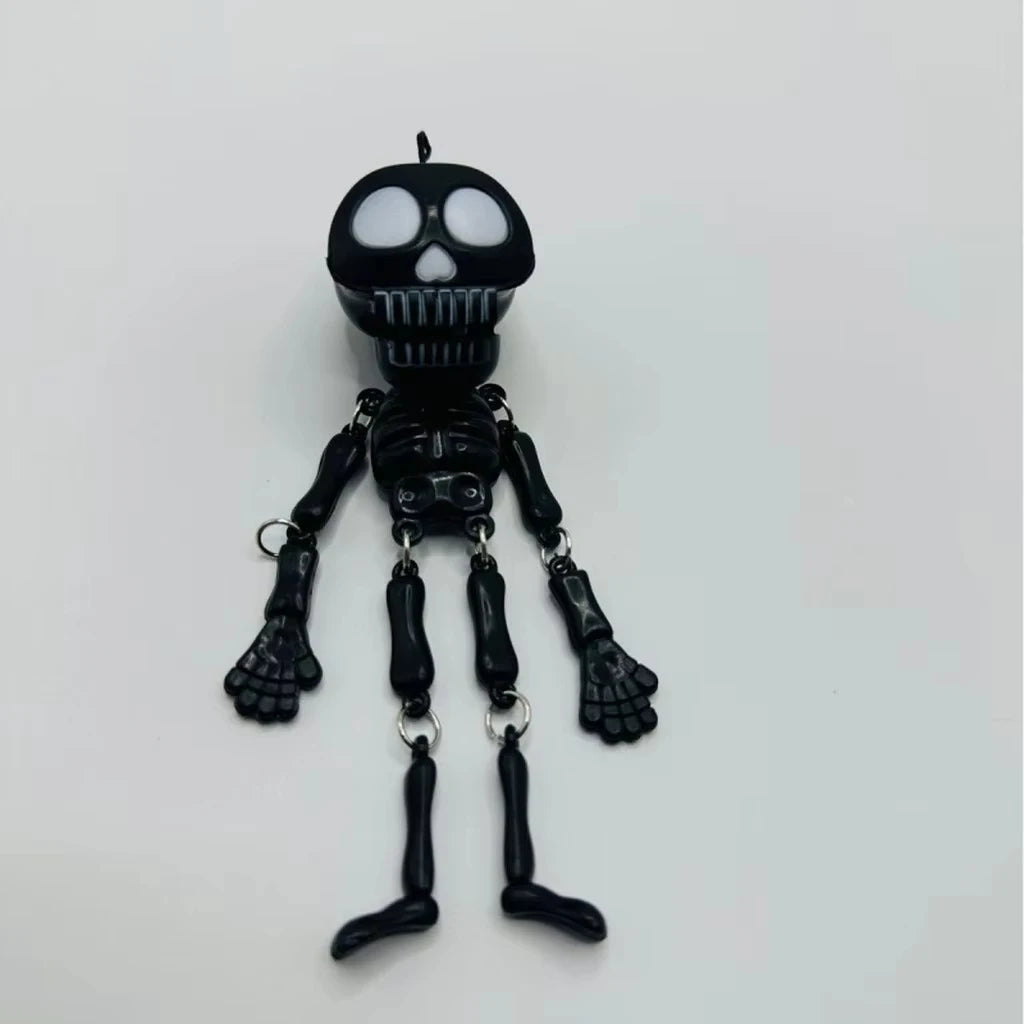 Skeleton Bag Charm Keychain – Pull String Movable Joints Novelty Keychain Charm Babs
