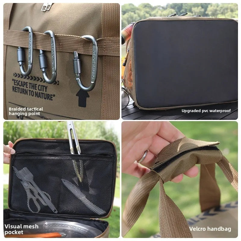 30L Folding Camping Storage Bag with MOLLE Straps & Dividers Camping Storage Bag Babs