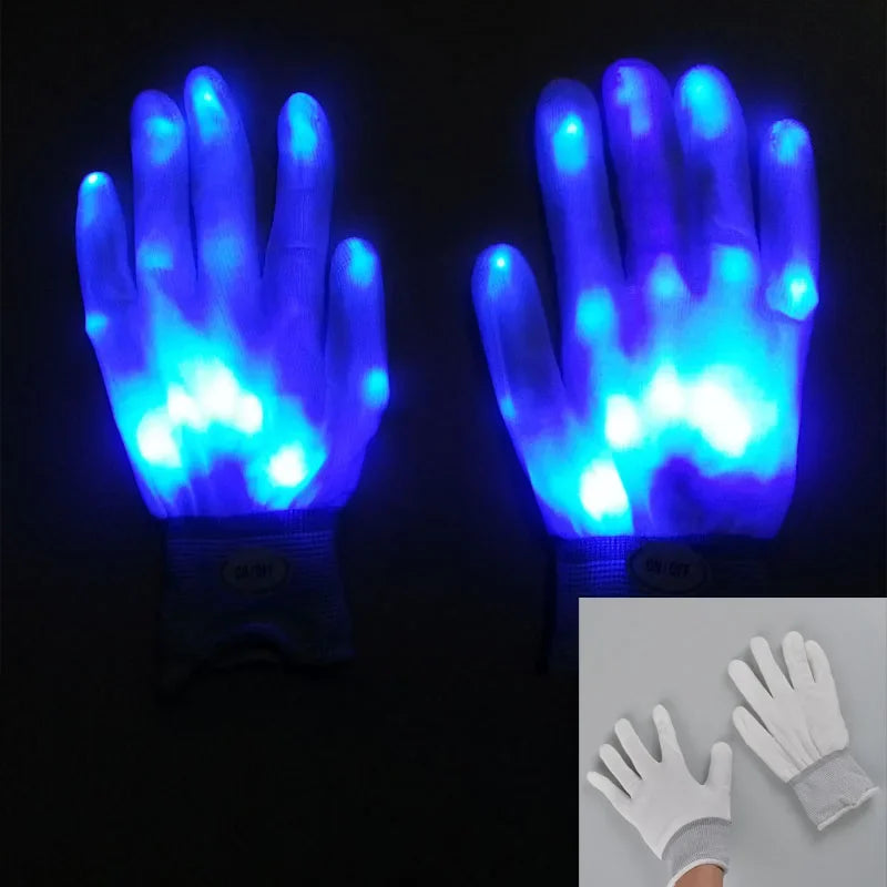 LED Flashing Fingertip Light-Up Gloves – Rave, Party & Cosplay LED Party Gloves Babs 1