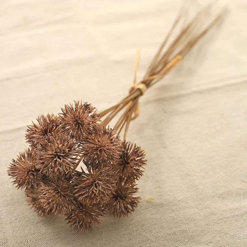Artificial Lavender Prickly Ball Bouquet – Faux Flower Decor Artificial Flower Bouquet Babs Brown