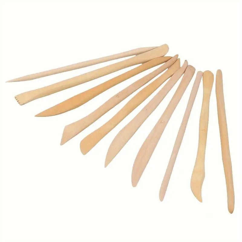 10-Piece Wooden Pottery Carving Tools – Clay Sculpture Knives Pottery Carving Tools Babs