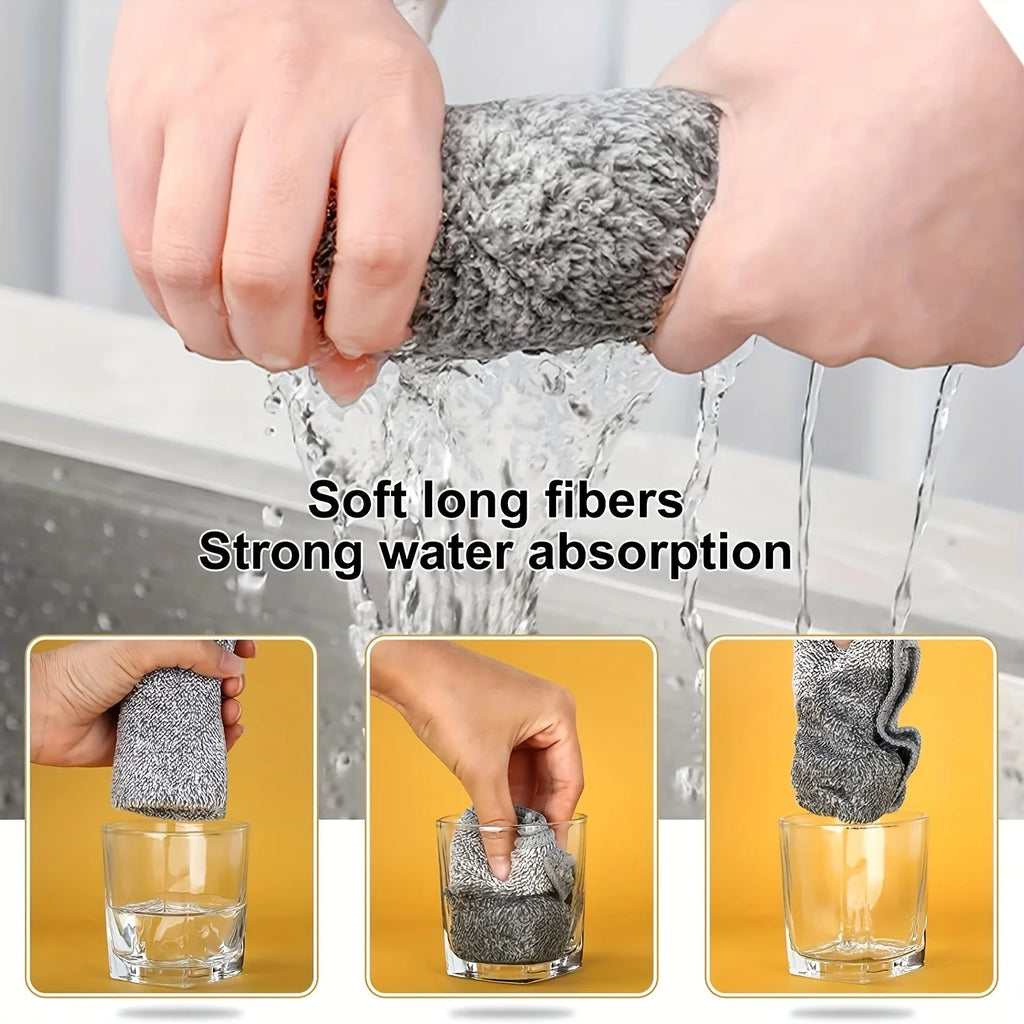 Super Absorbent Bamboo Charcoal Cleaning Cloths 10/20PCS Cleaning Cloths Babs