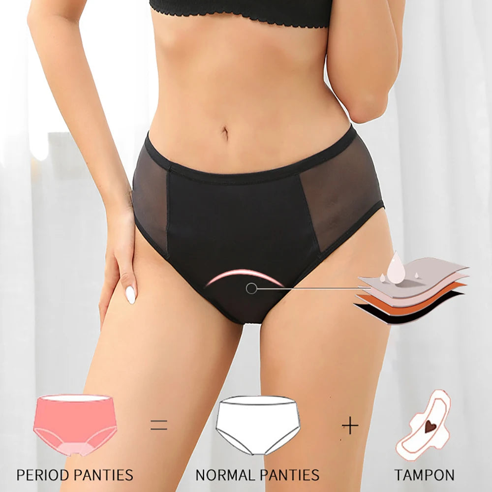 2-Pack High Waist Period Panties – Heavy Flow, Plus Size Period Panties Babs