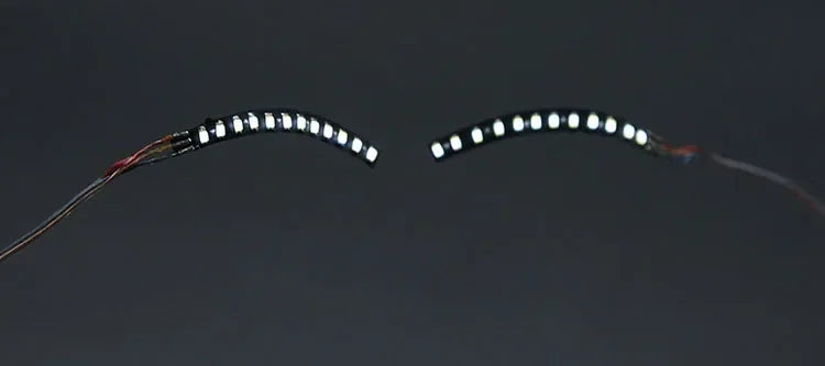 LED Light-Up False Eyelashes – Party, Club & Halloween LED False Eyelashes Babs white