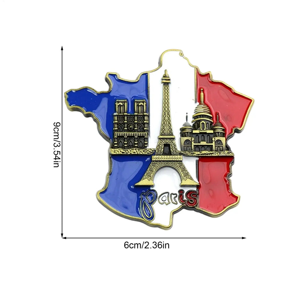 France Map Resin Fridge Magnet – Paris Travel Souvenir Decorative Fridge Magnet Babs