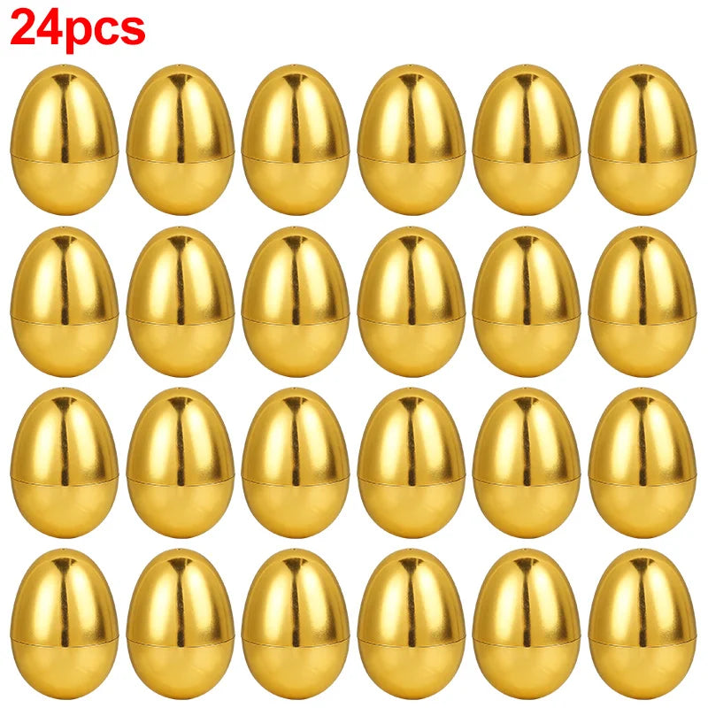 Golden Fillable Easter Eggs 6–24 Pcs | Party Favors & Prizes Easter Party Favors Babs 24Pcs