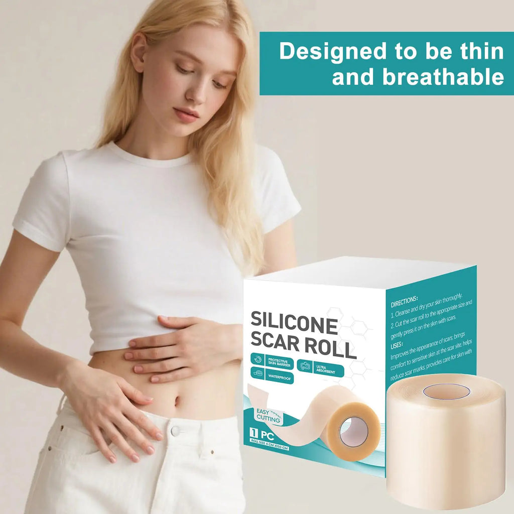 Silicone Scar Patch Hydrocolloid Roll – Self-Adhesive Wound Care Scar & Wound Patch Babs