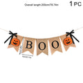 Halloween Burlap BOO Pumpkin Banner – Rustic Bunting Garland Halloween Bunting Banner Babs 1set