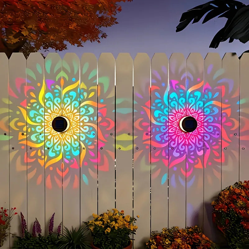 Solar Mandala Sunflower Wall Light – Waterproof Outdoor Garden Lamp Solar Wall Lamp Babs