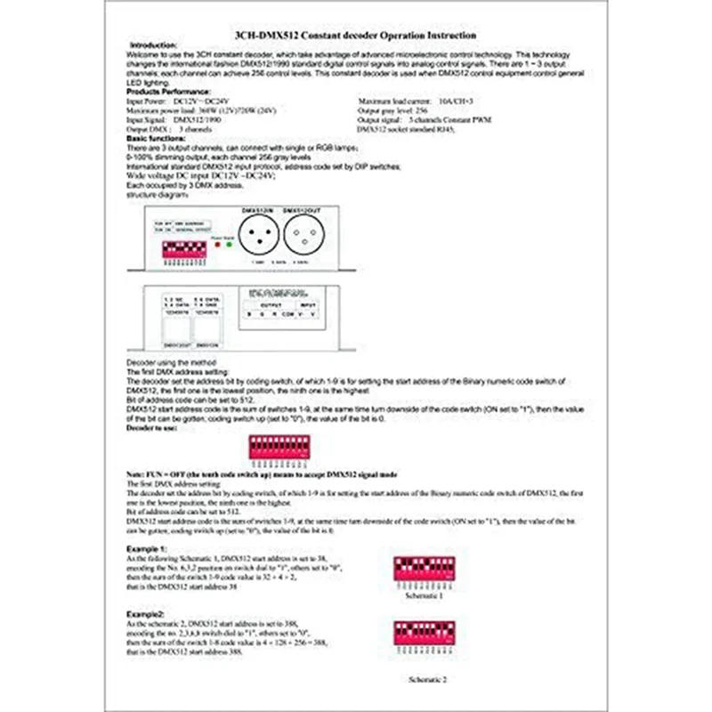 4-Channel DMX512 RGBW PWM LED Decoder Driver 5-Pack 12V–24V DMX LED Decoder Babs