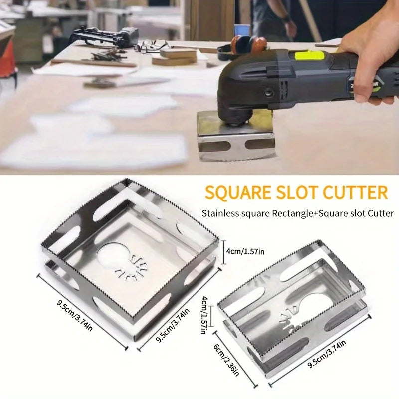 2Pcs Square Hole Drill Bits – Square & Rectangle Socket Cutters Square Hole Drill Bits Babs 2pcs set