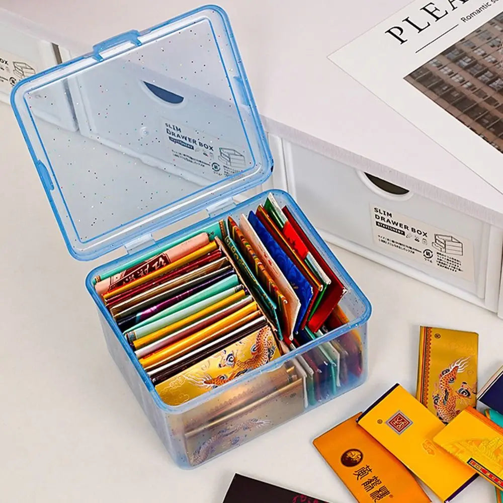 Transparent Flip Storage Box – Cards, Jewelry & Desk Organizer Flip Storage Box Babs