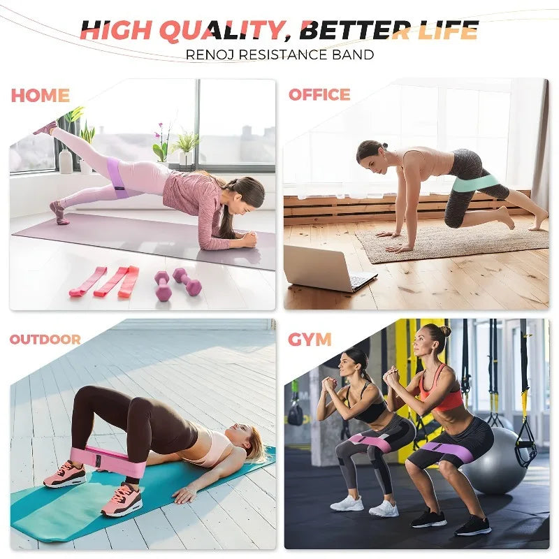 3-Pack Yoga Squat Resistance Bands – Butt Lift Stretch Belts Resistance Bands Set Babs