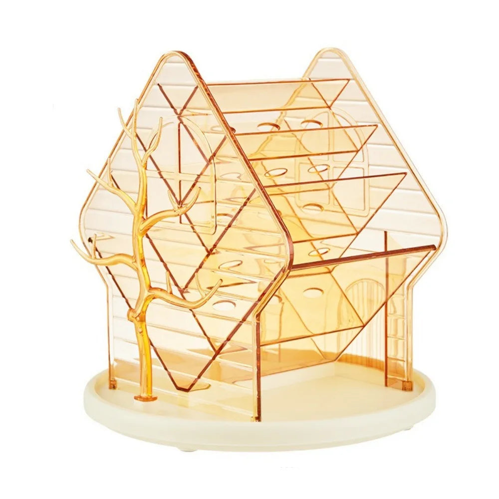 360° Rotating Makeup Organizer – Large Capacity Cosmetic Storage Makeup Organizer Babs Gold