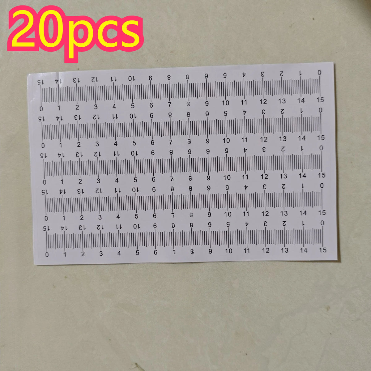 20PCS Self-Adhesive Ruler Stickers 0–15cm Scale Labels for DIY Adhesive Ruler Stickers Babs 20pcs-B