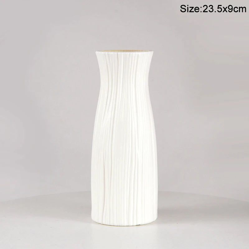Modern Nordic Plastic Flower Vase – Tabletop Bouquet Pot Decorative Flower Vase Babs Style4