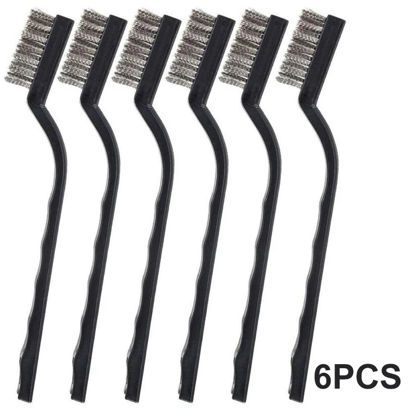6-Piece Stainless Steel Wire Brush Set – Industrial Cleaning Wire Brush Set Babs 6pcs