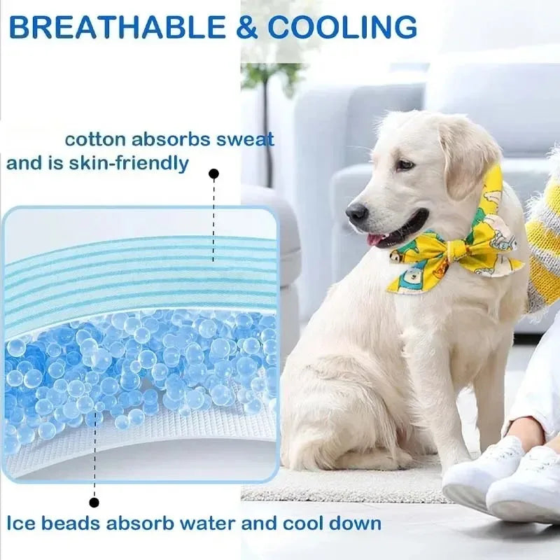 Pet Cooling Bandana for Dogs & Cats – Summer Ice Scarf 2-Pack Pet Cooling Bandana Babs