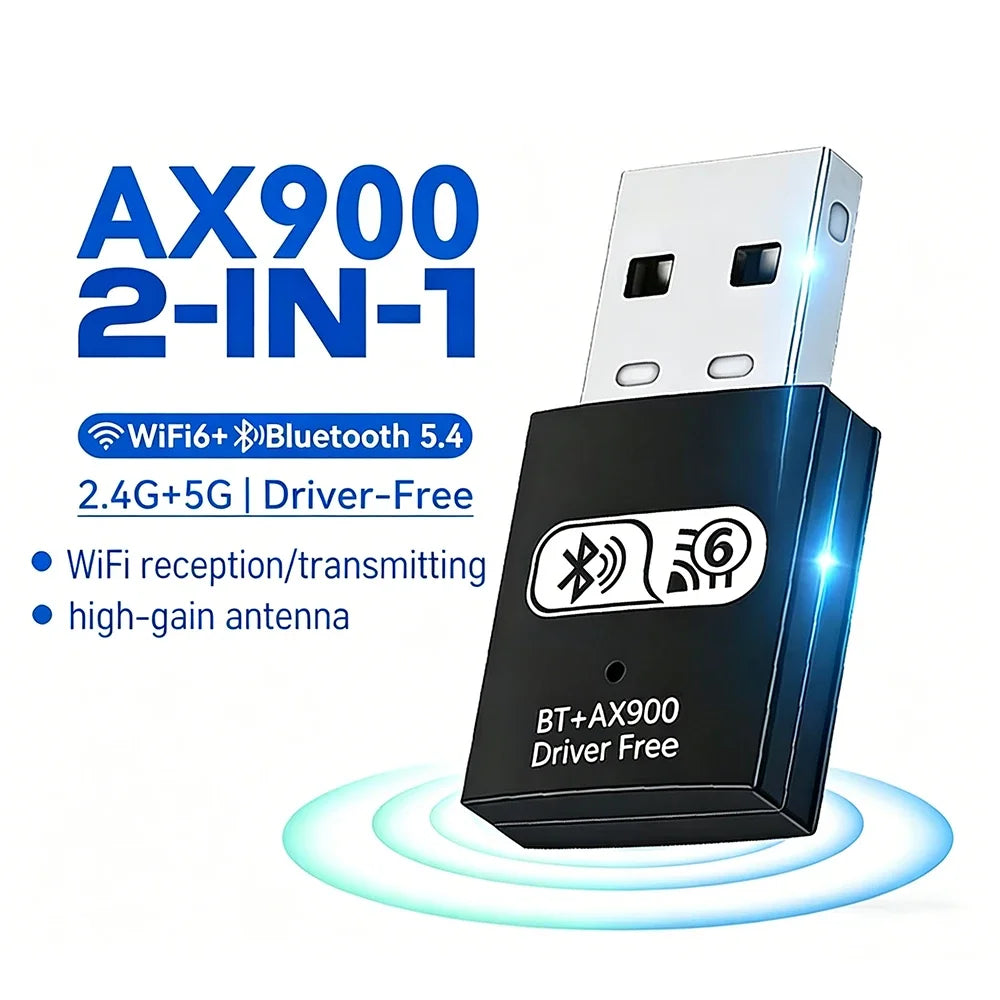 KEBIDUMEI WiFi 6 USB 3.0 Adapter AX1800 Dual-Band 1800Mbps USB WiFi Adapter Babs 900M and BT5.4