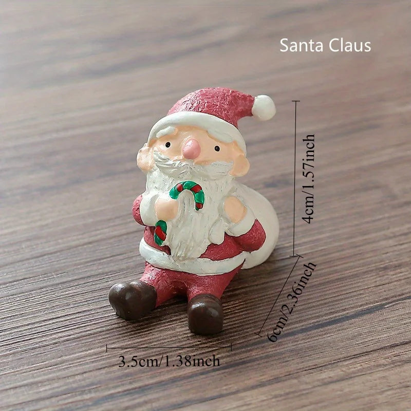 Mini Santa & Elk Resin Christmas Ornament – Holiday Decor Christmas Resin Ornament Babs