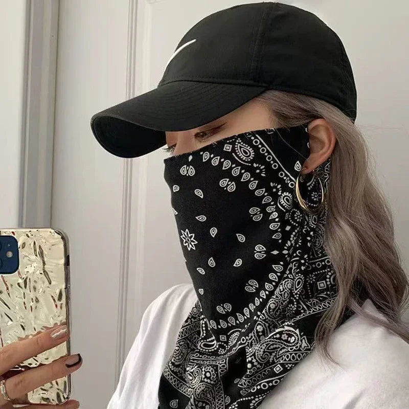 UPF 50+ Ice Silk UV Face Mask & Bandana Scarf – Unisex UV Bandana Scarf Babs B1