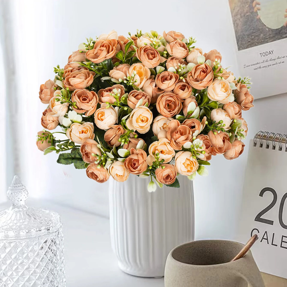 Silk Rose Artificial Flowers for Wedding, Home & Party Décor Artificial Silk Flowers Babs