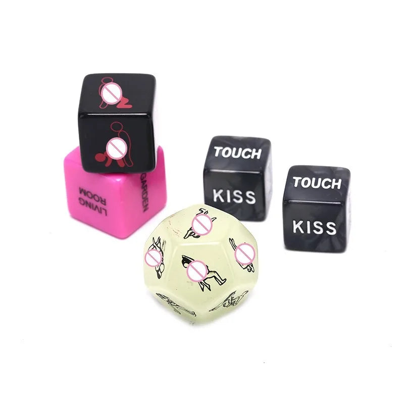 Noctilucent Couples Dice Set – Romantic Party Game Toy Couples Dice Game Babs