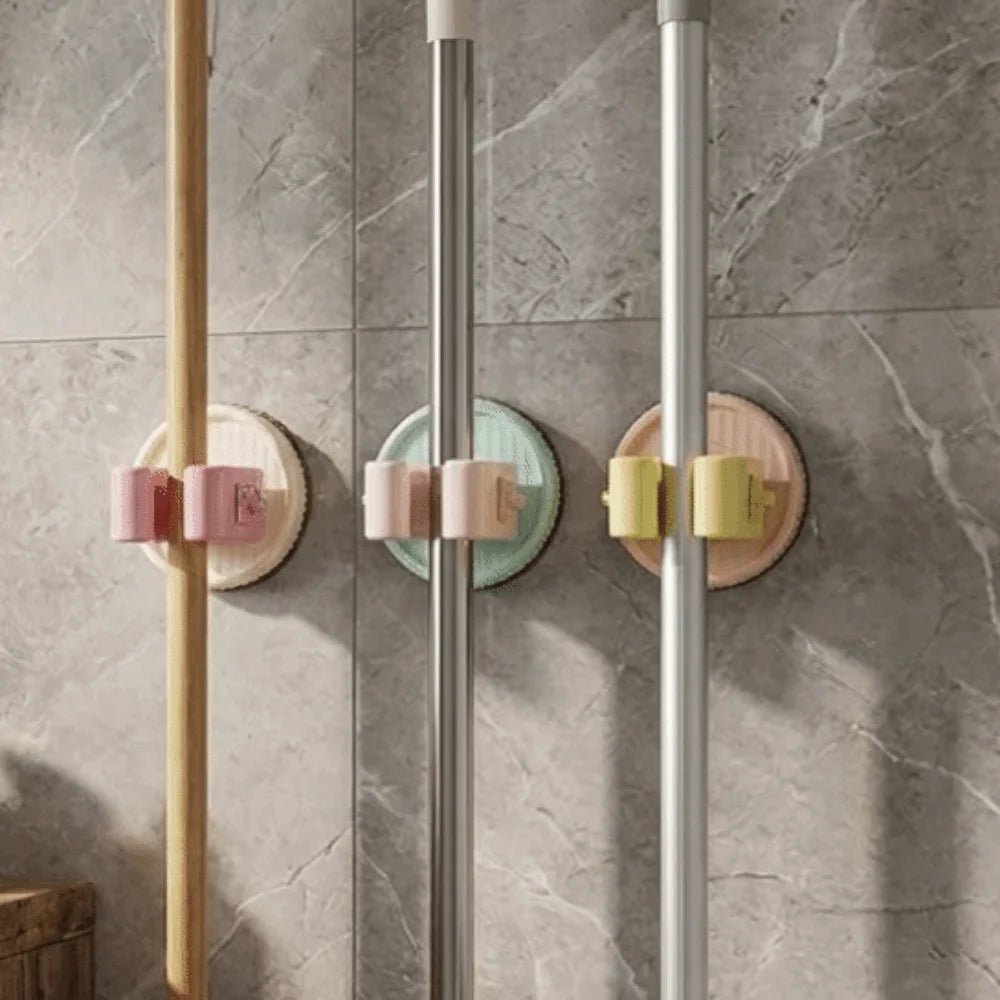 3-Pack Suction Cup Mop & Broom Wall Holder Storage Rack Wall Storage Rack Babs