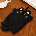 Cute Black Cat Hanging Hand Towel – Soft Coral Fleece, 30x19cm Hand Towel Babs 1PC