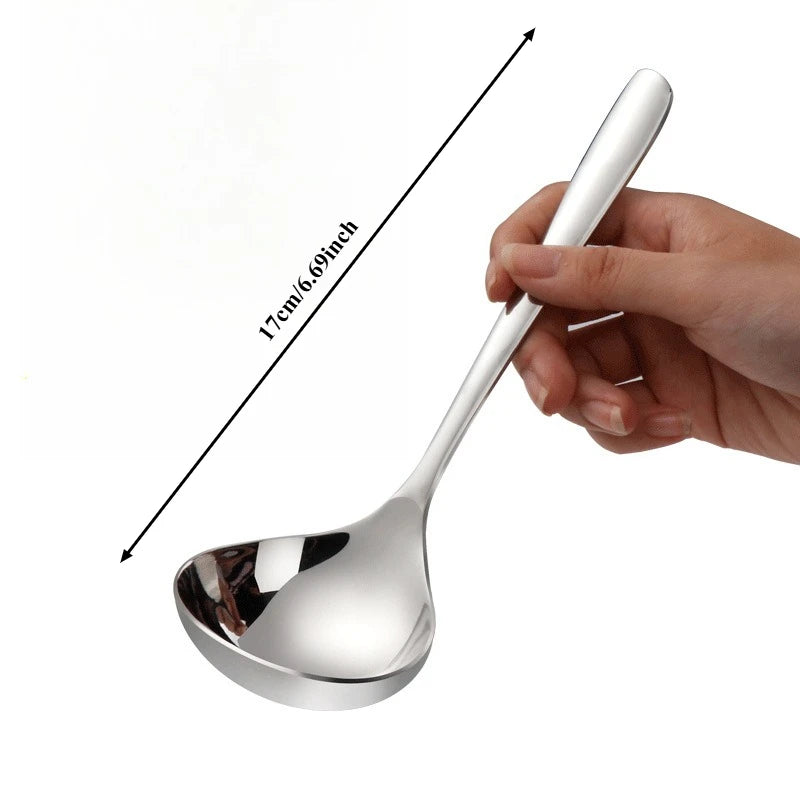 Stainless Steel Soup Spoon – Deep Bowl & Ergonomic Handle Kitchen Soup Spoon Babs small