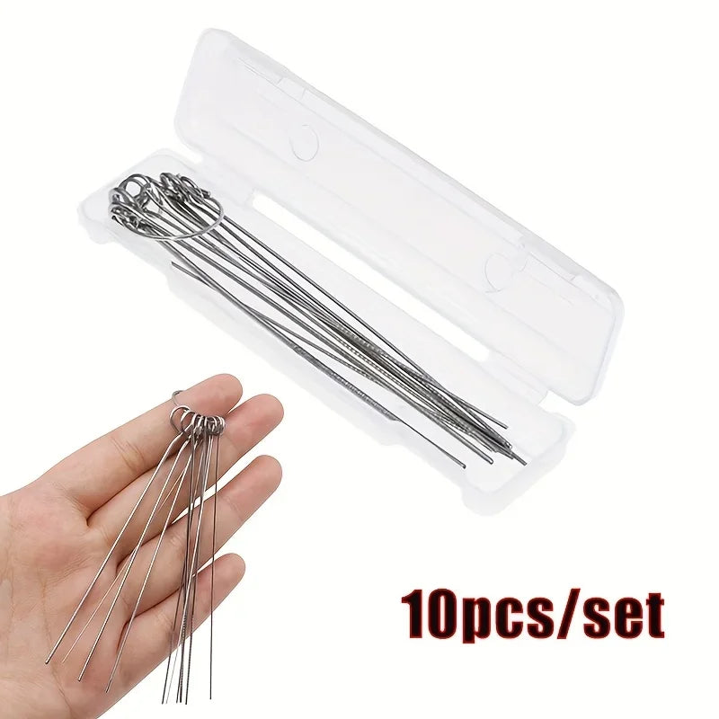 10-Pc Stainless Steel Cleaning Needle Kit – Shower & Stove Cleaning Needle Kit Babs Cleaning needle