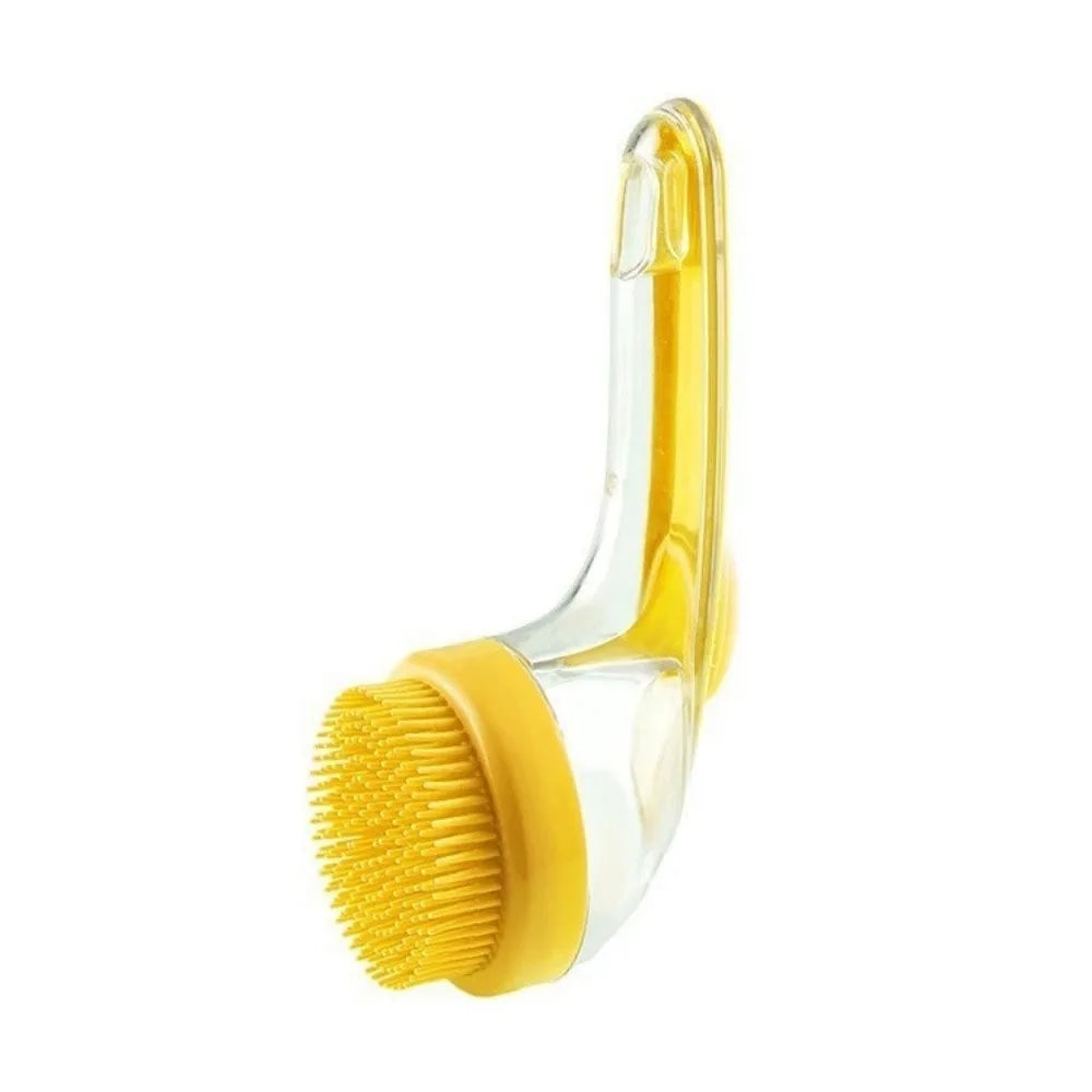 2-in-1 Pet Bath Brush | Silicone Dog Wash & Hair Removal Comb Pet Grooming Brush Babs Yellow