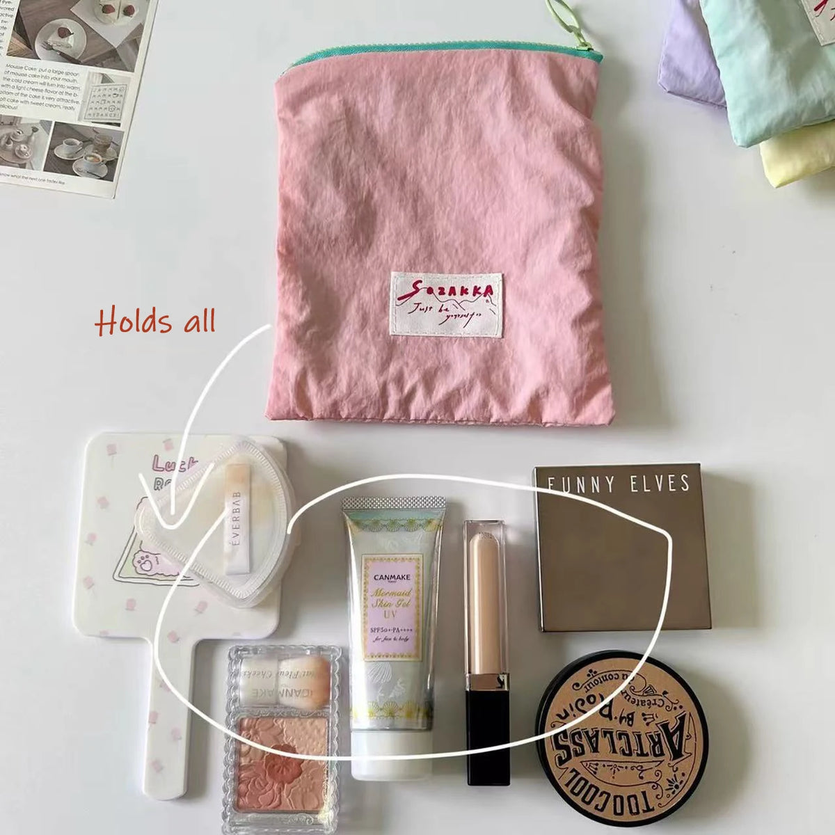 Cute Mini Makeup Bag – Zipper Pouch for Travel & Purse Mini Makeup Bag Babs