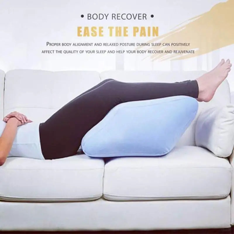 Inflatable Wedge Leg Pillow – Portable Knee & Foot Lift Cushion Inflatable Leg Pillow Babs